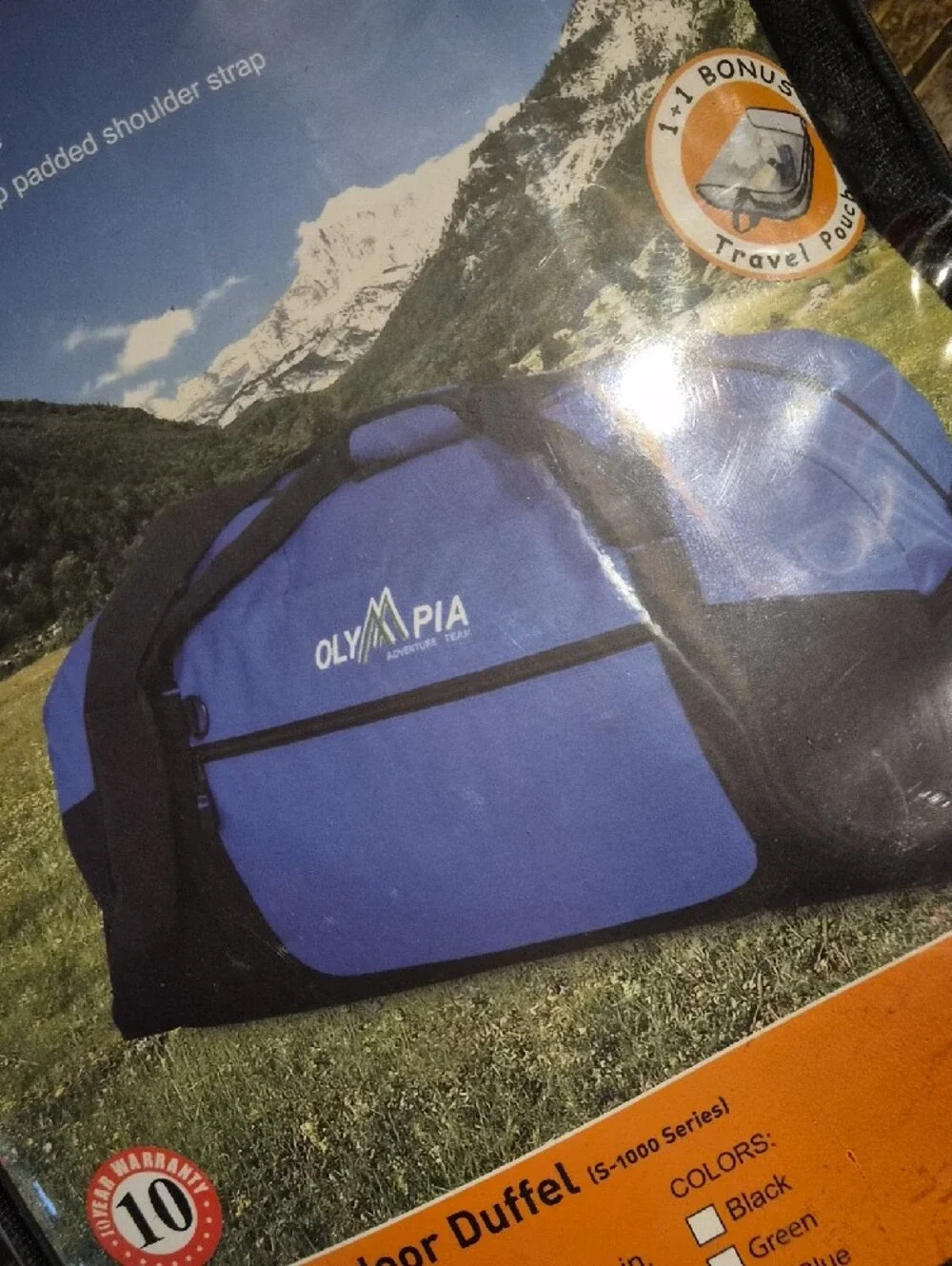Olympia Activewear Blue and Black Men’s Duffel Bag